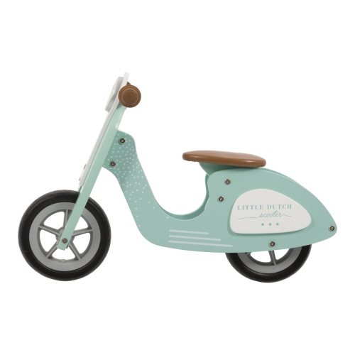 Little Dutch houten loopfiets scooter mint 